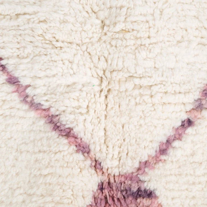 Custom Beni Ourain Rug | Modern Mauve Geometric Moroccan Carpet
