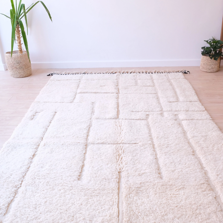 Custom Beni Ourain Rug | Modern Sculpted Minimalist