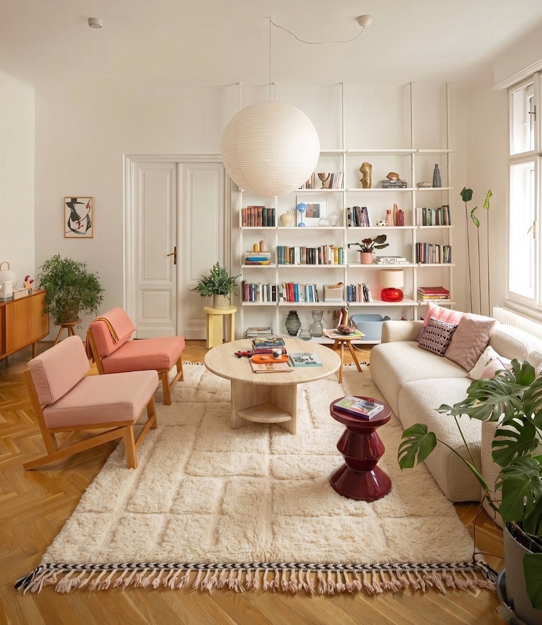Authentic Custom Beni Ourain Rug | Modern Sculpted Minimalist