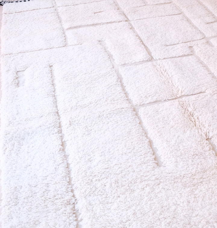 Authentic Custom Beni Ourain Rug | Modern Sculpted Minimalist