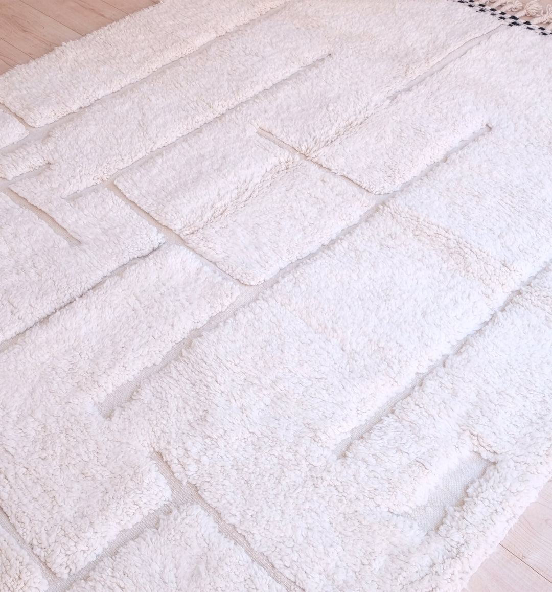 Custom Beni Ourain Rug | Modern Sculpted Minimalist