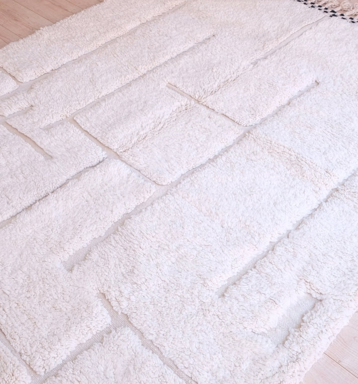 Custom Beni Ourain Rug | Modern Sculpted Minimalist