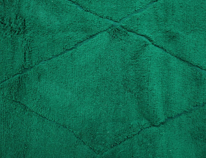 Custom Beni Ourain Rug | Monochromatic Emerald Green