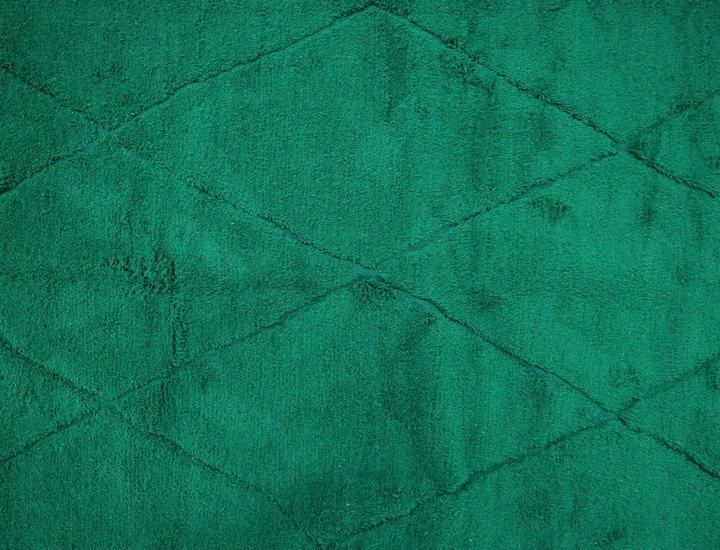 Authentic Custom Beni Ourain Rug | Monochromatic Emerald Green