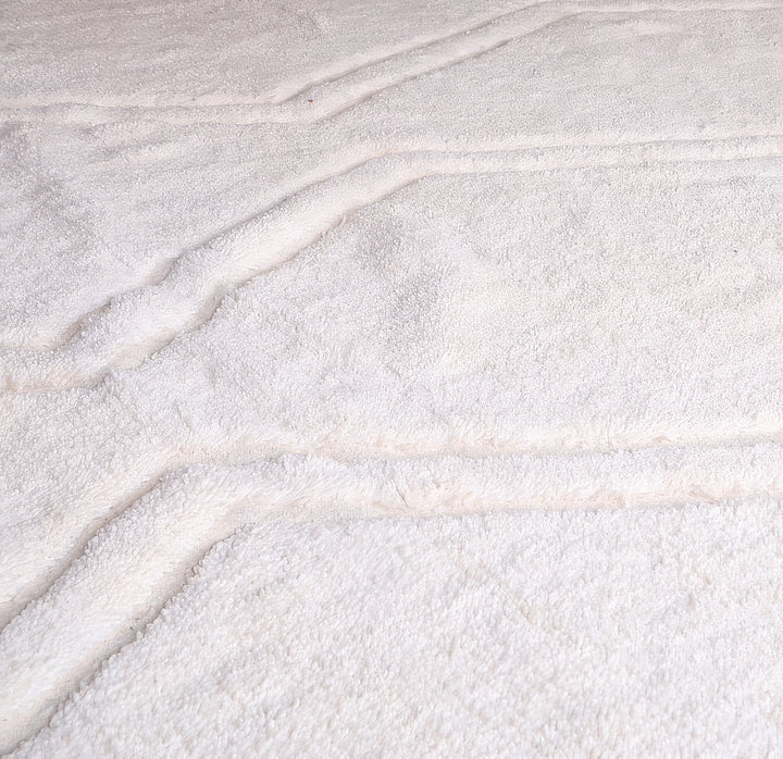 Custom Beni Ourain Rug | Monochromatic Textured Cream