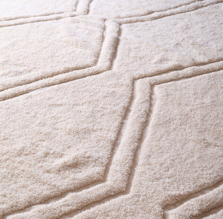 Custom Beni Ourain Rug | Monochromatic Textured Cream