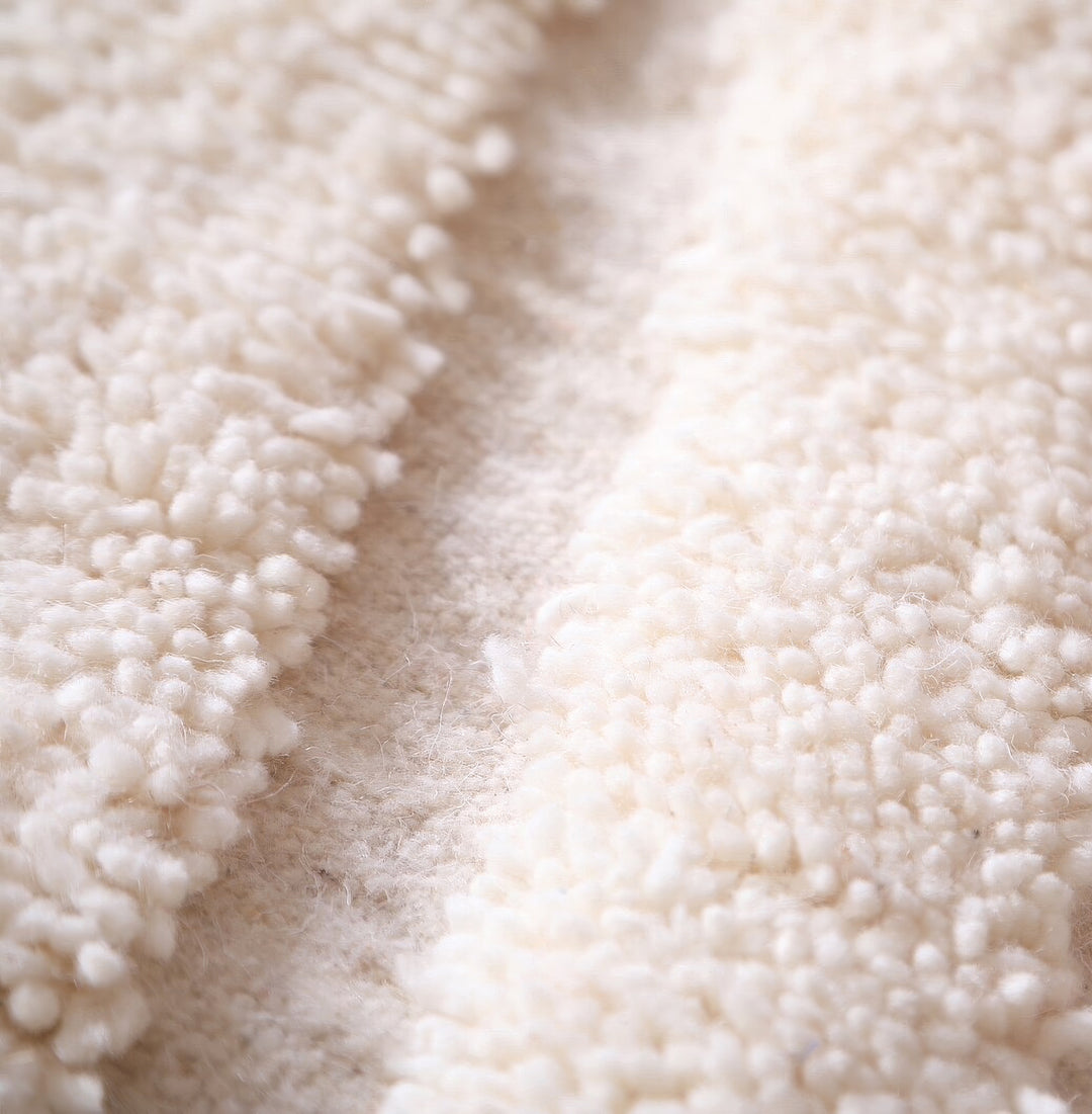 Custom Beni Ourain Rug | Monochromatic Textured Cream