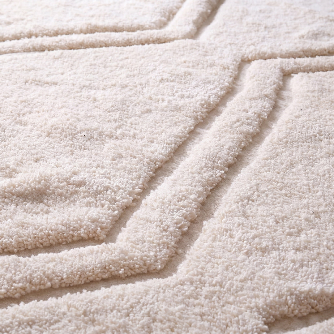 Custom Beni Ourain Rug | Monochromatic Textured Cream