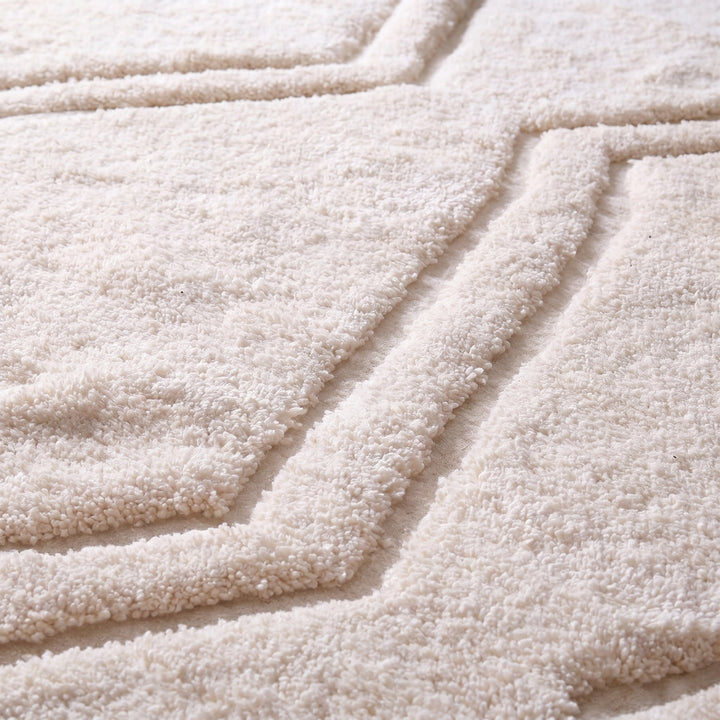 Custom Beni Ourain Rug | Monochromatic Textured Cream