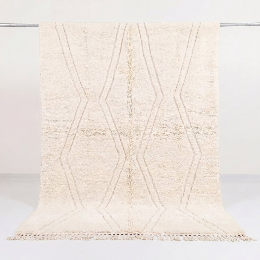 Custom Beni Ourain Rug | Monochromatic Textured Cream
