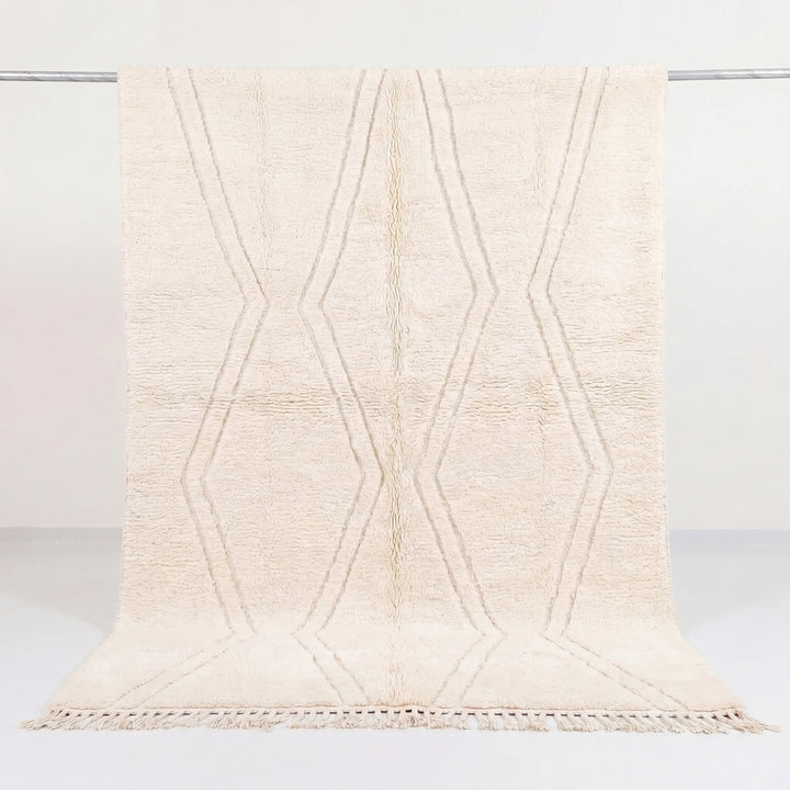 Custom Beni Ourain Rug | Monochromatic Textured Cream