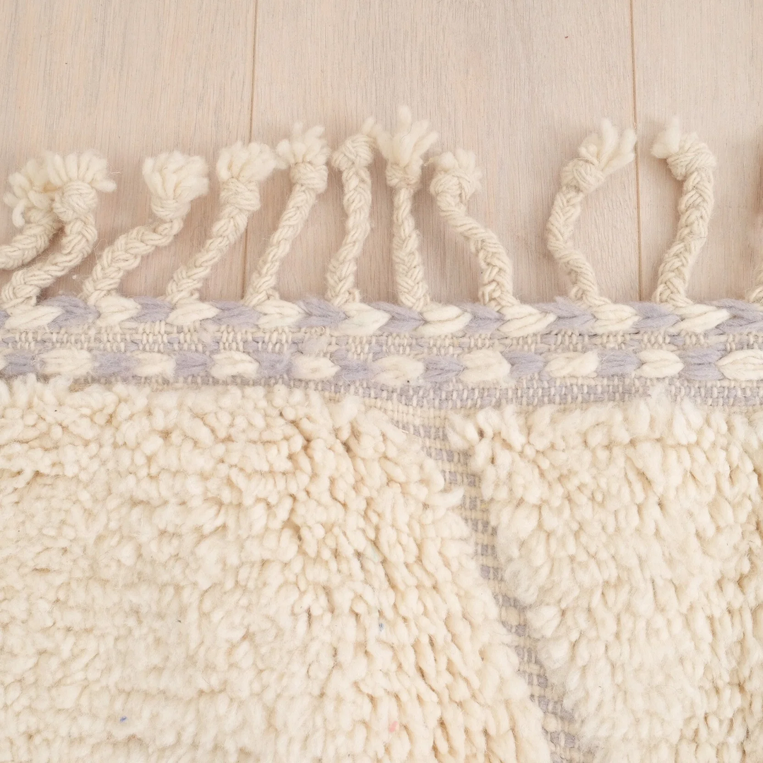 Authentic Custom Beni Ourain Rug | Neutral Cream and Subtle Grey
