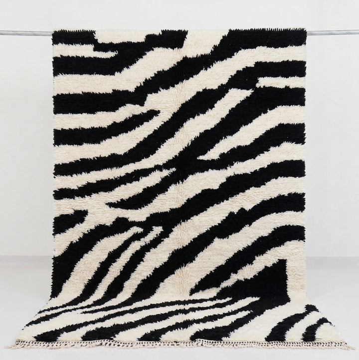 Authentic Custom Beni Ourain Rug | Organic Zebra Stripes