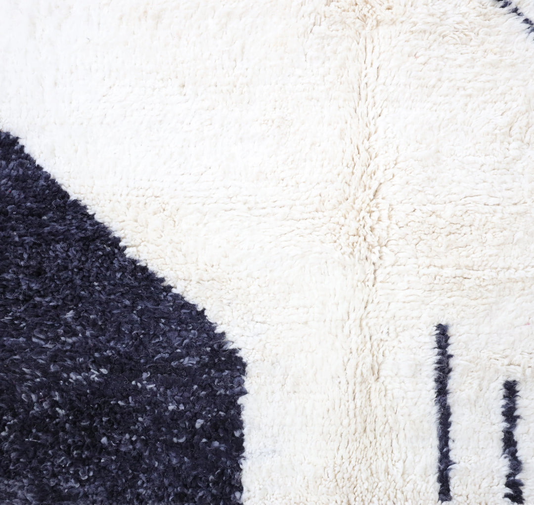 Custom Beni Ourain Rug | Pink &amp; Charcoal Abstract Geometric