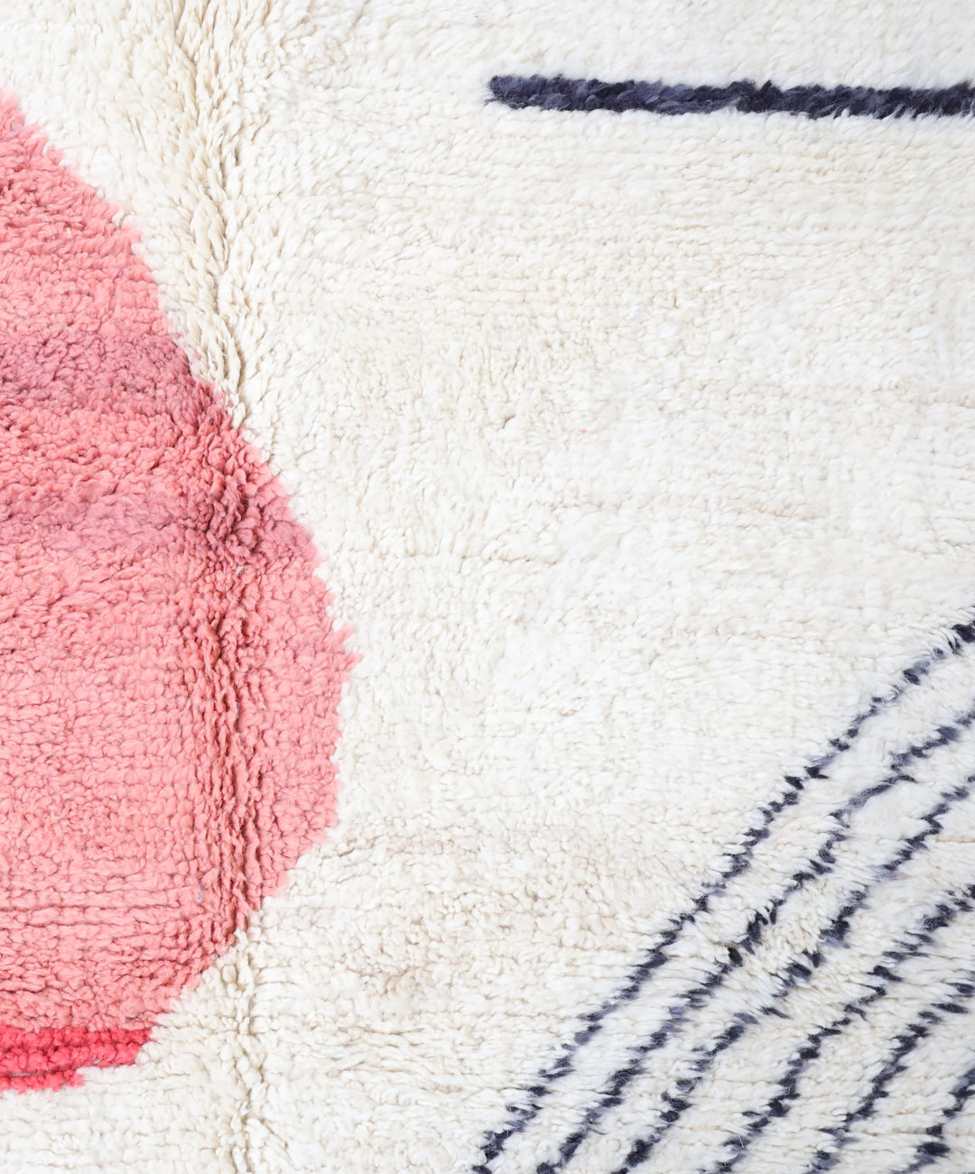 Custom Beni Ourain Rug | Pink &amp; Charcoal Abstract Geometric