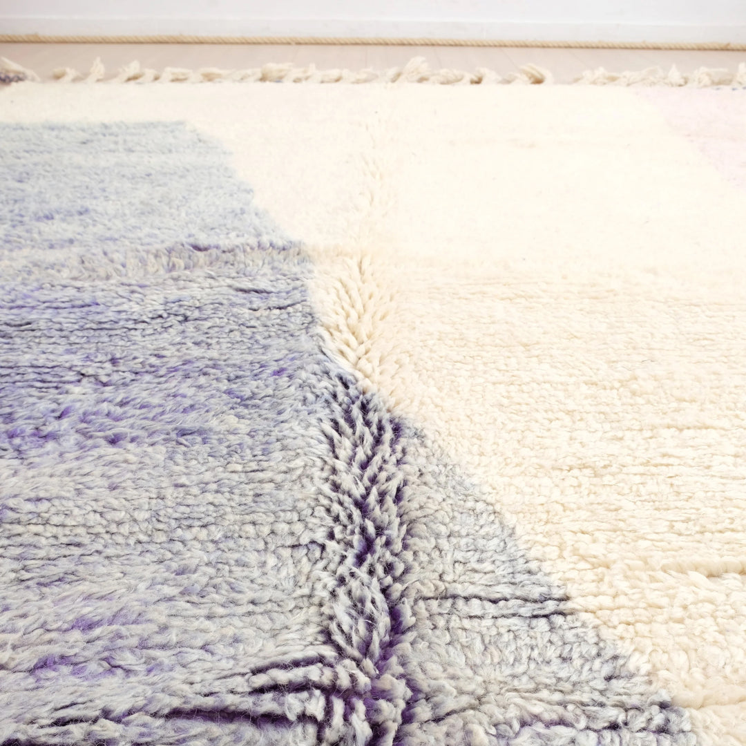 Authentic Custom Beni Ourain Rug | Plush Purple and Pink Wool