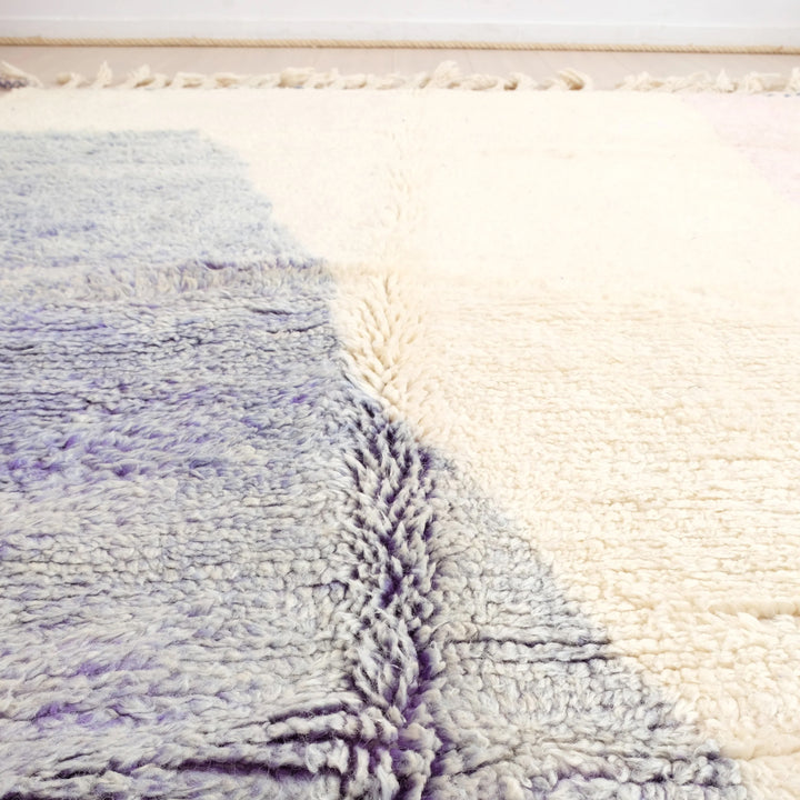 Authentic Custom Beni Ourain Rug | Plush Purple and Pink Wool