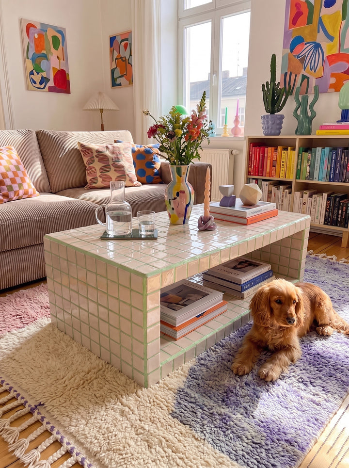 Authentic Custom Beni Ourain Rug | Plush Purple and Pink Wool