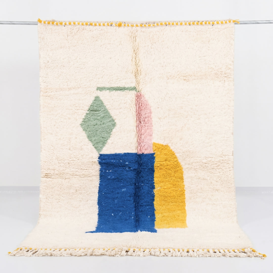 Custom Beni Ourain Rug | Plush Wool Abstract Geometric