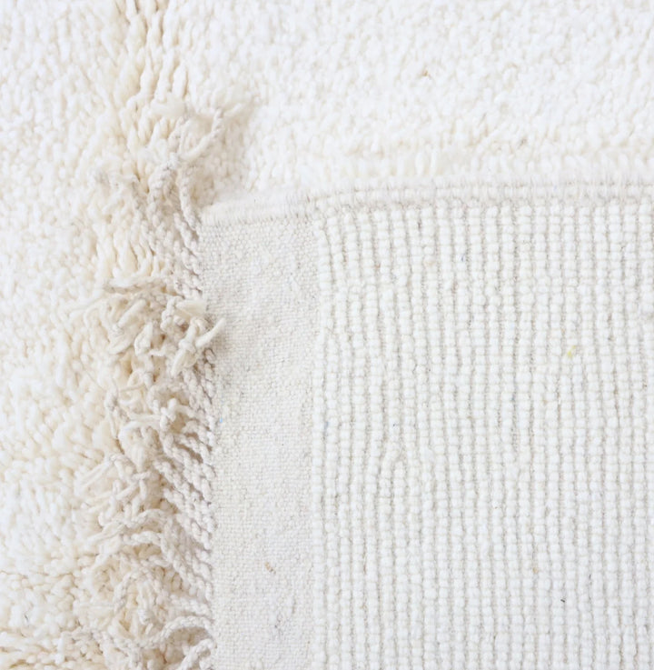 Custom Moroccan Round Rug – Pure Undyed Minimalist Cream