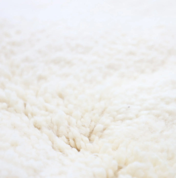 Authentic Custom Beni Ourain Rug | Pure Undyed Minimalist Cream