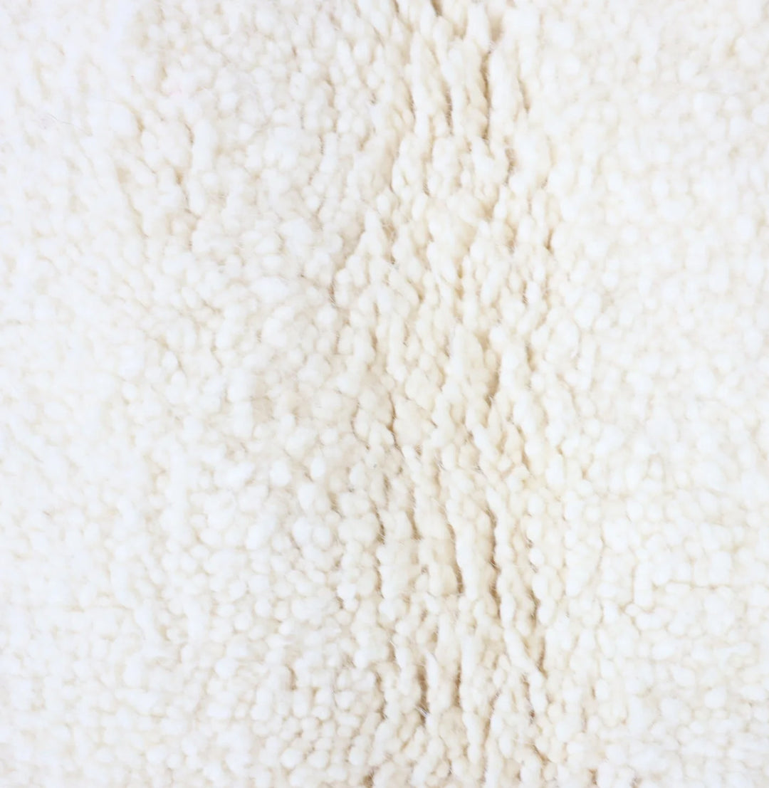Custom Moroccan Round Rug – Pure Undyed Minimalist Cream