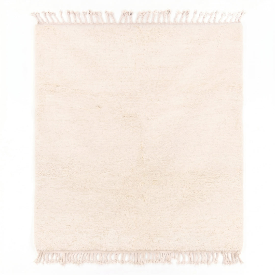 Custom Beni Ourain Rug | Pure Undyed Minimalist Cream