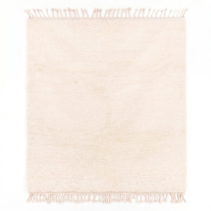 Authentic Custom Beni Ourain Rug | Pure Undyed Minimalist Cream