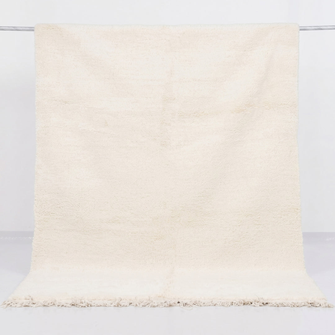 Authentic Custom Beni Ourain Rug | Pure Undyed Minimalist Cream
