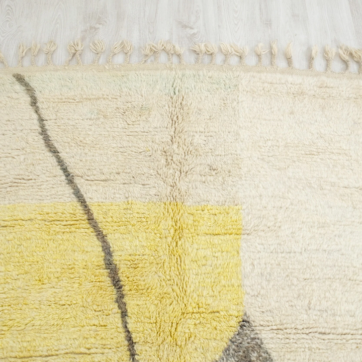 Custom Beni Ourain Rug | Soft Yellow and Natural White