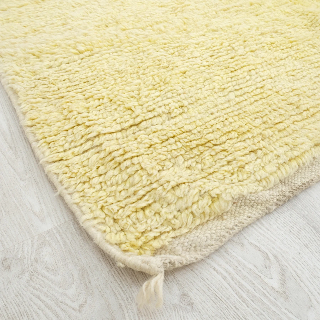Custom Beni Ourain Rug | Soft Yellow and Natural White