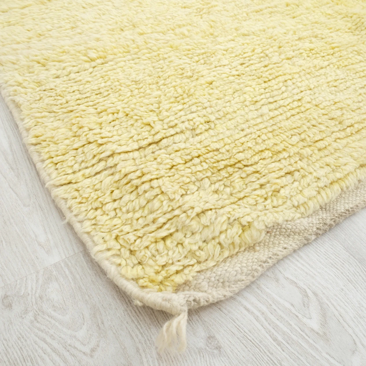 Authentic Custom Beni Ourain Rug | Soft Yellow and Natural White