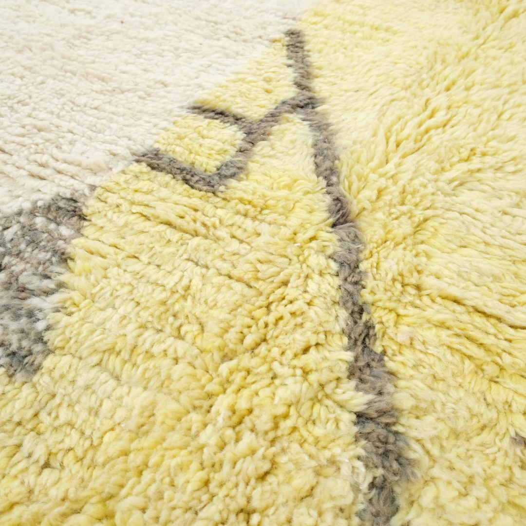 Custom Beni Ourain Rug | Soft Yellow and Natural White