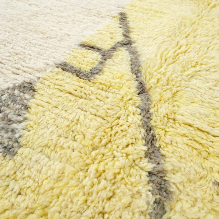 Custom Beni Ourain Rug | Soft Yellow and Natural White