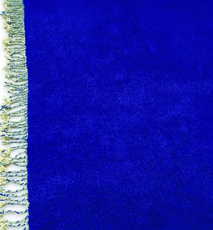 Authentic Custom Beni Ourain Rug | Solid Majorelle Blue