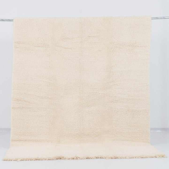 Authentic Custom Beni Ourain Rug | Solid Natural Cream
