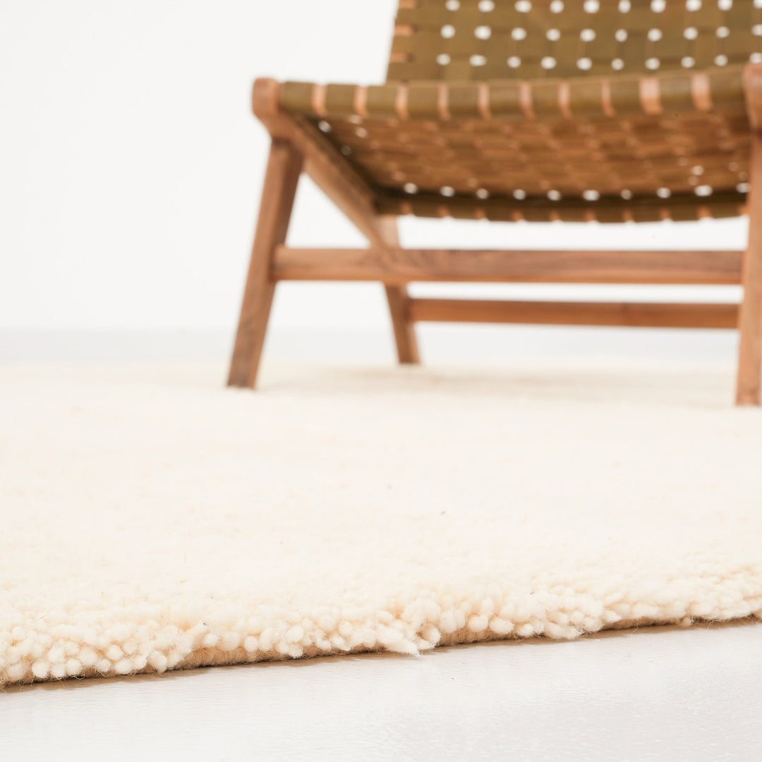 Authentic Custom Beni Ourain Rug | Solid Natural Cream