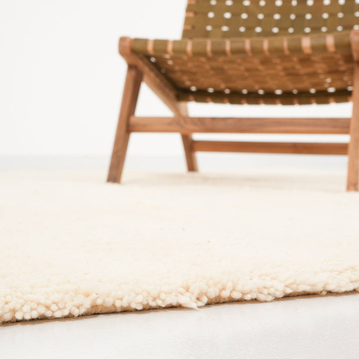 Authentic Custom Beni Ourain Rug | Solid Natural Cream