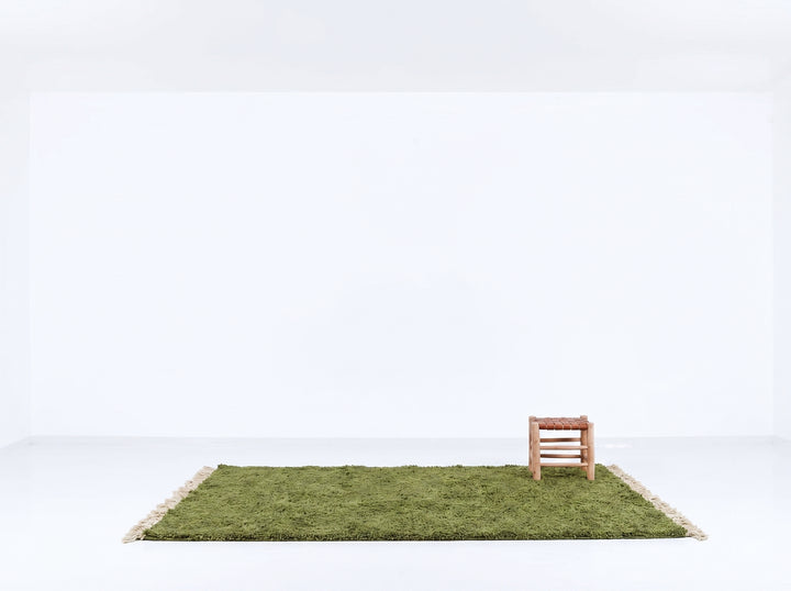 Custom Beni Ourain Rug | Solid Olive Green