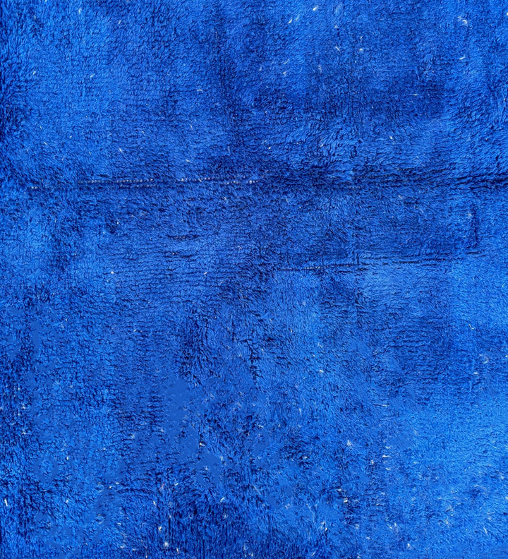 Tapis Beni Ourain personnalisé | Laine Beni bleu roi unie