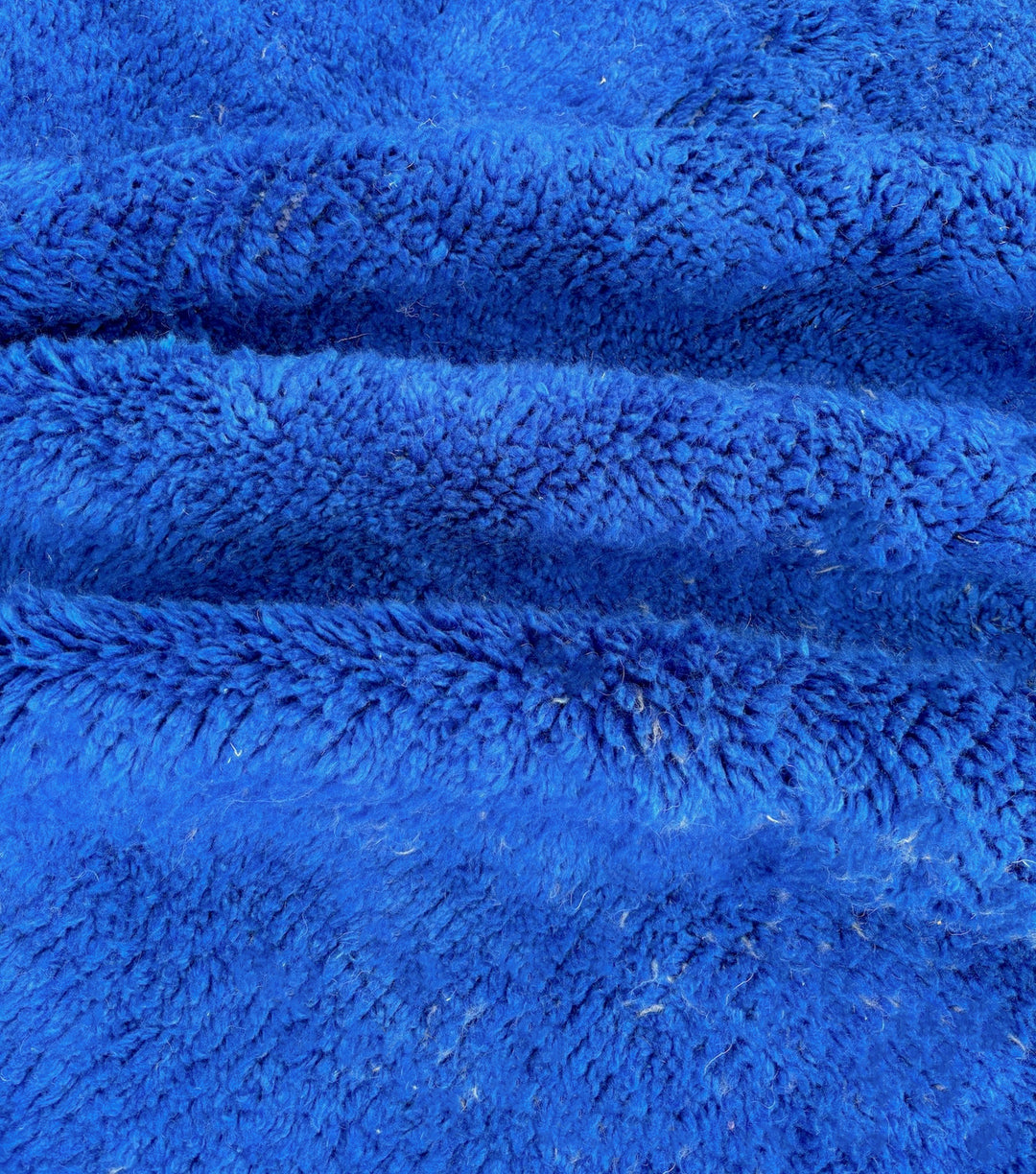 Tapis Beni Ourain personnalisé | Laine Beni bleu roi unie