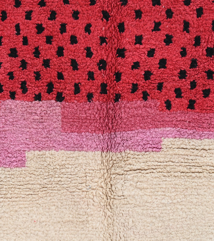 Authentic Custom Beni Ourain Rug | Spotted Color Block Azilal