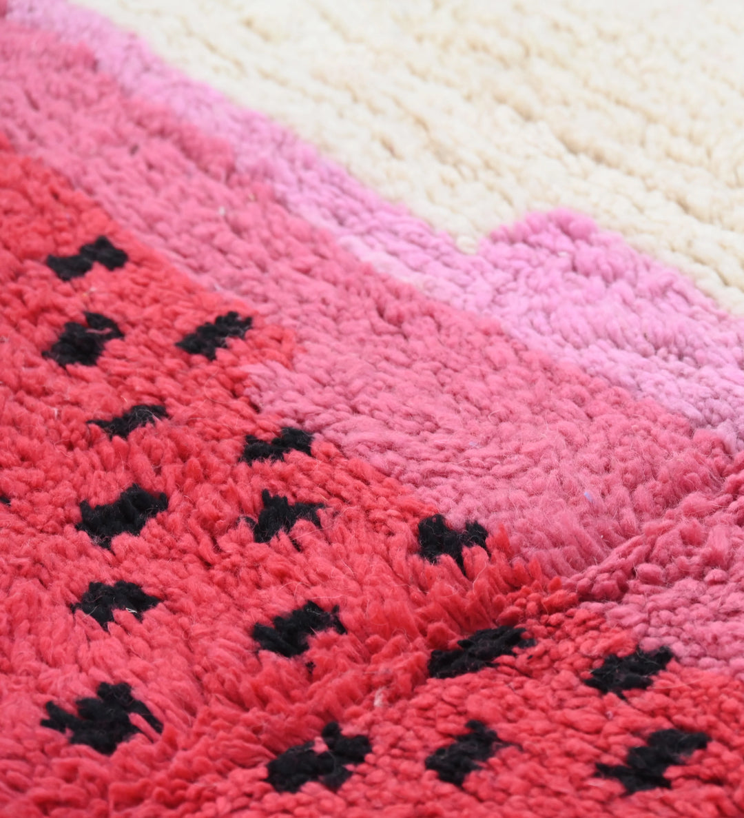 Authentic Custom Beni Ourain Rug | Spotted Color Block Azilal