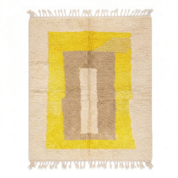 Custom Beni Ourain Rug | Sunrise Yellow &amp; Taupe