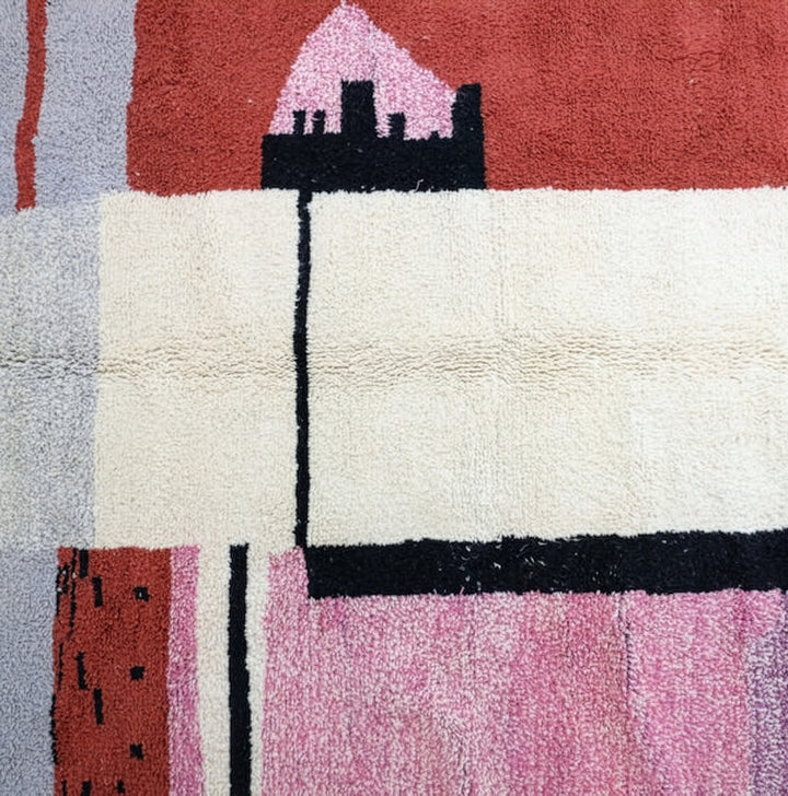 Beni Ourain Moroccan Runner Rug – Terracotta Skyline