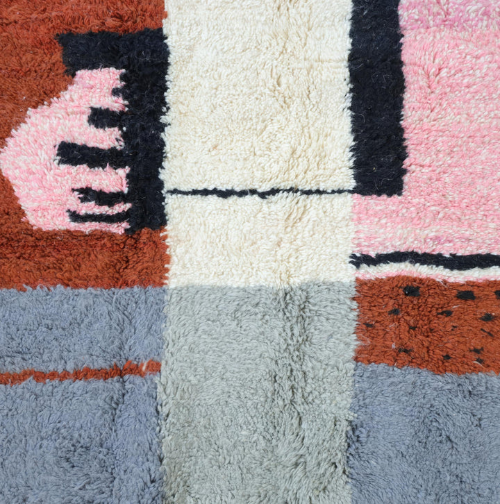 Custom Moroccan Round Rug – Terracotta Skyline