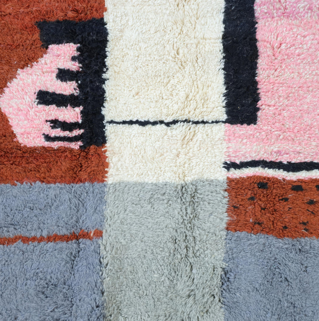 Authentic Custom Beni Ourain Rug | Terracotta Skyline