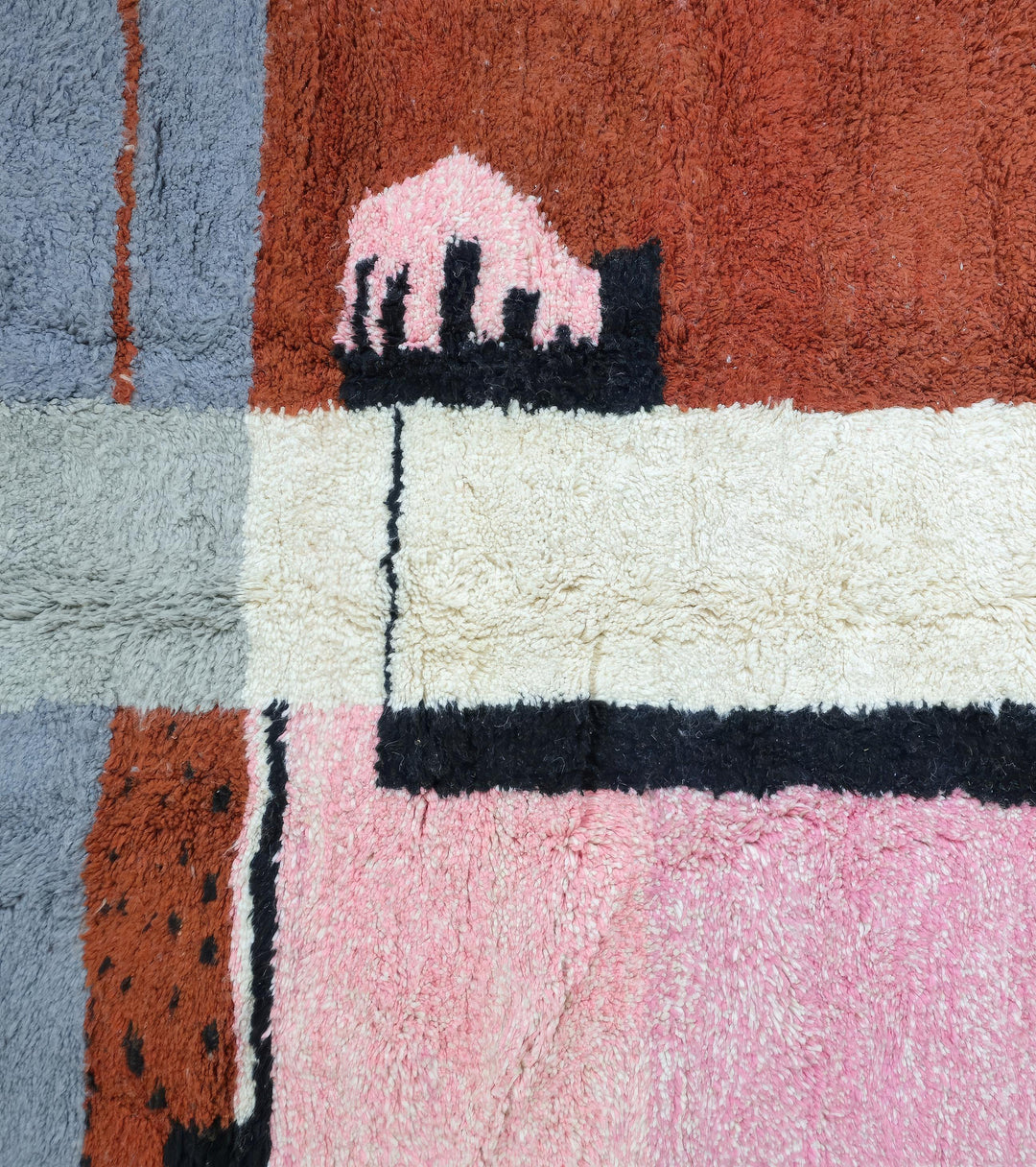 Custom Moroccan Round Rug – Terracotta Skyline