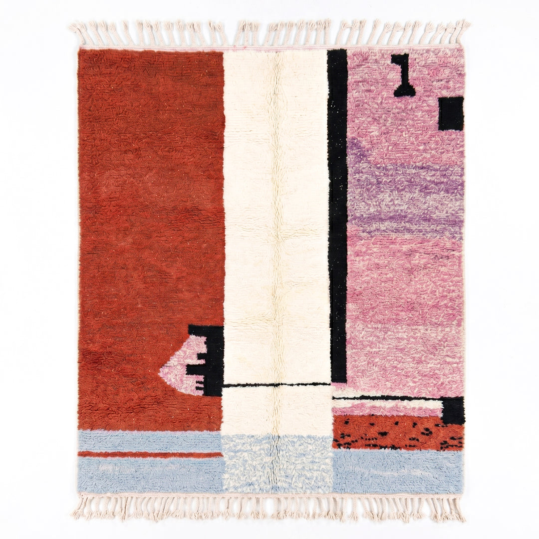 Custom Beni Ourain Rug  | Terracotta Skyline