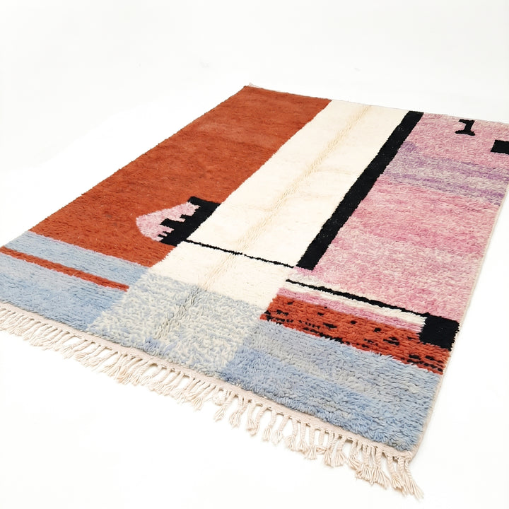 Authentic Custom Beni Ourain Rug | Terracotta Skyline